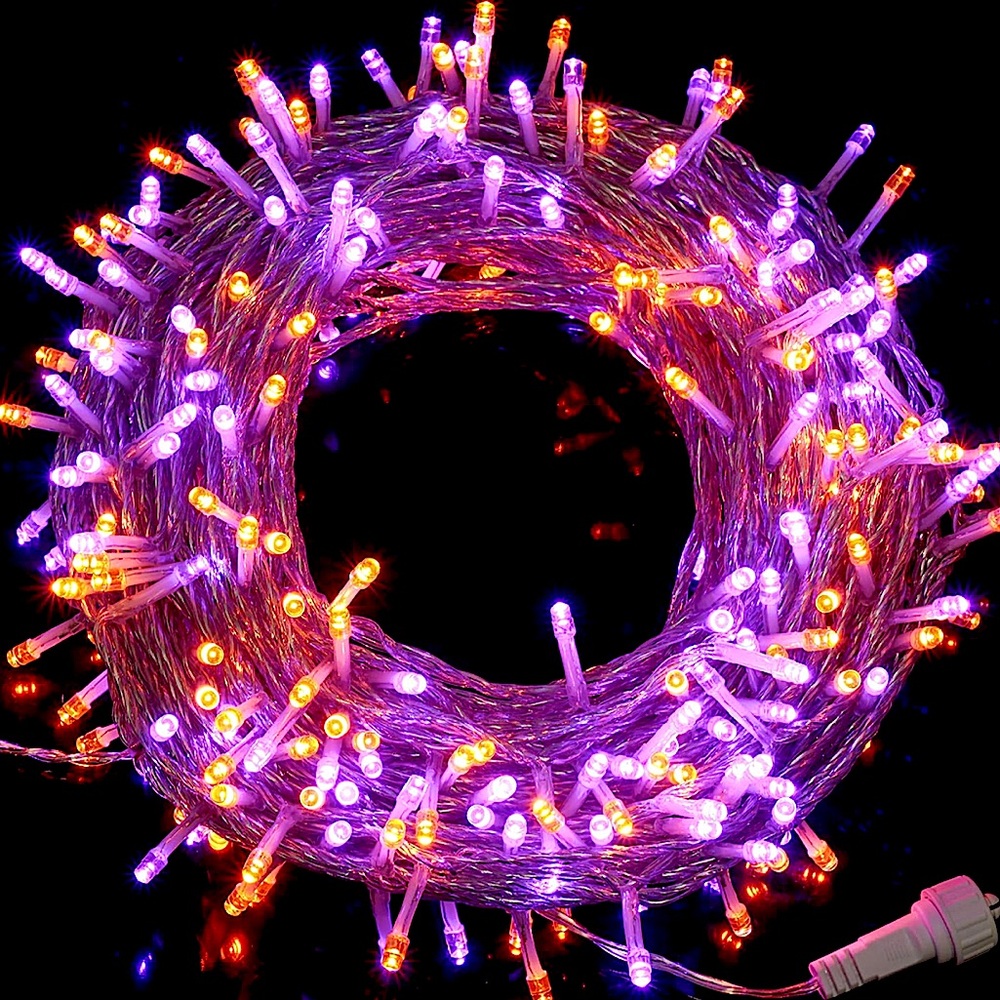 NWT 300 Orange & Purple LED Lights for Halloween